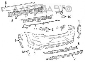 Absorbantul de bara spate pentru Dodge Charger 15-20 resturi