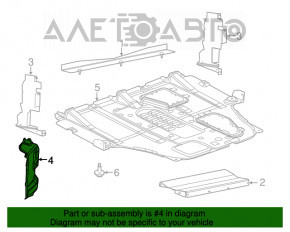 Protecția arcului lateral frontal dreapta Chrysler 200 15-17 3.6