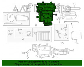 Корпус печки голый Jeep Grand Cherokee WK2 11-21