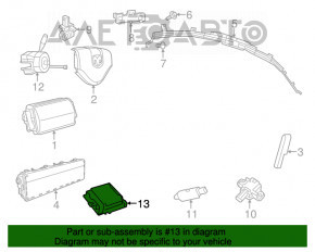 Modulul airbag SRS pentru airbag-urile de siguranță ale Dodge Charger 15-20 restilizat 3.6 5.7.