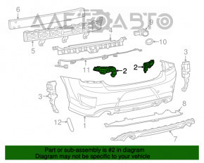 Montare bumper spate exterior stânga Dodge Charger 15-20 restul