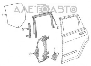 Стеклоподъемник с мотором задний левый Jeep Cherokee KL 14-