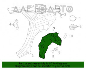 Aripa spate stânga Chrysler 200 15-17