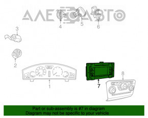 Monitorul, afișajul Dodge Charger 15-20 restilizat 4.3 inch