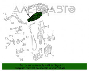 Mecanismul manetei ușii din spate stânga Jeep Compass 17-