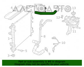 Furtunul de răcire superior al radiatoarelor pentru Jeep Grand Cherokee WK2 16-22 3.6