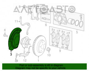 Capacul discului de frână din față stânga pentru Jeep Renegade 15-