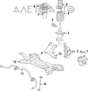 Bara stabilizatoarei din față dreapta pentru Fiat 500X 16-17