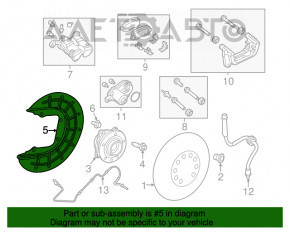 Capac disc de frână spate dreapta Fiat 500X 16-17