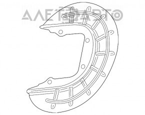 Capac disc de frână spate stânga Fiat 500X 16-17