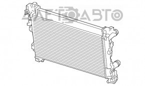 Radiatorul de răcire a apei pentru Jeep Renegade 15- 2.4 cu răcire suplimentară.