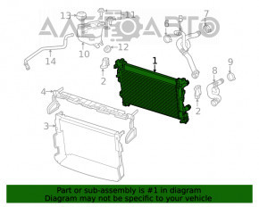 Radiator de răcire apă Fiat 500X 16-18 cu răcire suplimentară