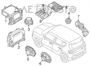 Сабвуфер Jeep Renegade 15-