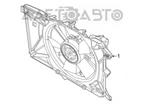 Difuzorul carcasei radiatorului asamblat pentru Jeep Compass 17- 2.4