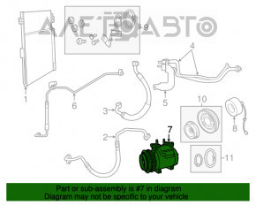 Compresorul de aer condiționat pentru Jeep Grand Cherokee WK2 16-22 3.6