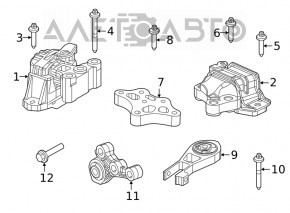 Pernele motorului spate Jeep Compass 17- cutie de viteze automata/manuala 6 trepte