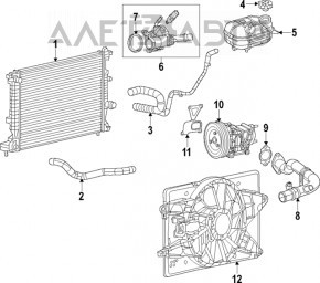 Furtunul de răcire inferior Jeep Renegade 15- 2.4 cu răcire suplimentară.