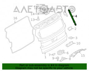 Amortizorul ușii portbagajului stâng pentru Jeep Renegade 15-