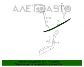 Moldura ușii din sticlă spate centrală stânga pentru Jeep Renegade 15-