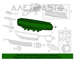 Cadru grilă radiator Dodge Challenger 15-19 SRT restilizat, nou, TW, neoriginal