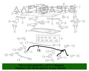 Cablu de deschidere a capotei Jeep Renegade 15-