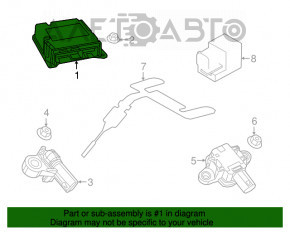 Modulul airbag SRS computerul airbag-urilor de siguranță Jeep Renegade 15- Trailhawk