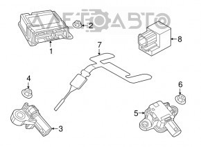 Modulul airbag SRS computerul airbag-urilor de siguranță Jeep Renegade 15- Trailhawk