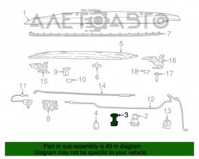 Bara de capota dreapta Jeep Compass 17- tip2 nou OEM original