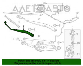 Frânghie de ștergător dreapta Fiat 500X 16-