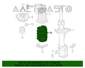 Arcul de suspensie față stânga Fiat 500X 16-18 FWD