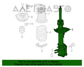 Amortizorul frontal stânga Fiat 500X 16-18 2.4 FWD