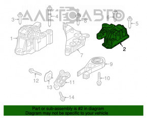 Perna motorului stânga Fiat 500X 16- 2.4