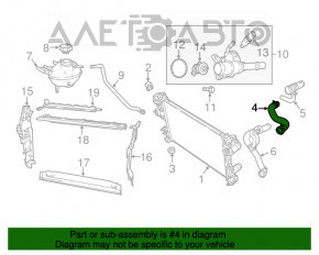 Патрубок охлаждения верхний Jeep Compass 17- 2.4