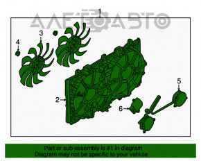 Difuzorul carcasei radiatorului asamblat pentru Infiniti Q50 14-15 3.7 nou TYC Taiwan