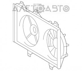 Difuzorul carcasei radiatorului asamblat pentru Lexus ES350 13-18 nou TYC Taiwan