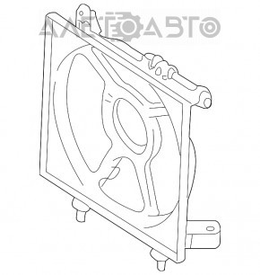 Difuzorul capacului radiatorului asamblat stânga pentru Subaru Outback 10-14 2.5 nou TYC Taiwan.