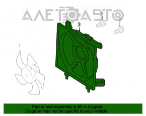 Difuzorul capacului radiatorului asamblat stânga pentru Subaru Outback 10-14 2.5 nou TYC Taiwan