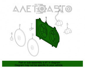 Difuzorul capacului radiatorului asamblat pentru Toyota Camry v55 15-17 2.5 SUA nou TYC Taiwan