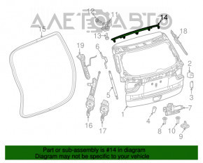 Уплотнитель двери багажника верхний Jeep Compass 17-