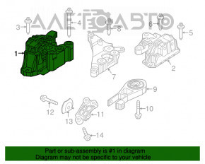 Pernele motorului drept Fiat 500X 16-17 2.4