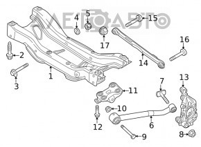 Bara spate pentru Jeep Compass 17- fwd