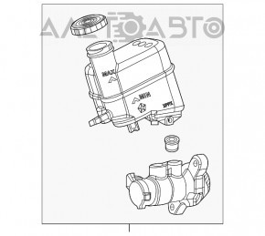 Cilindrul principal de frână cu rezervor pentru lichidul de frână Jeep Compass 17-