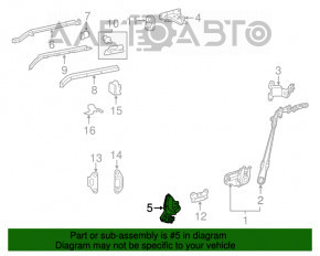 Roata spate dreapta inferioara a usii Toyota Sienna 11-20