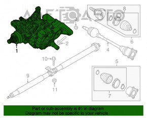 Diferențialul spate reductor pentru Jeep Renegade 15- 80k.