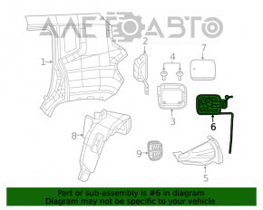 Corpul capacului rezervorului de combustibil Jeep Renegade 15-