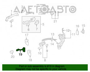 Ограничитель двери передней правой Lexus LS460 LS600h 07-12