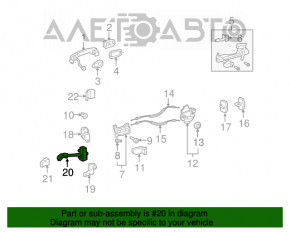 Ограничитель двери задней правой Lexus GS300 GS350 GS430 GS450h 06-11