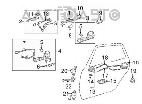 Ограничитель двери задней левой Toyota Avalon 05-12