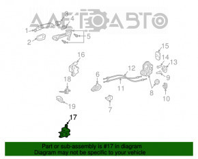 Buclele ușii din spate dreapta inferioară pentru Lexus GX470 03-09.