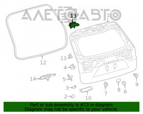 Петля двери багажника левая Lexus RX350 RX450h 16-22